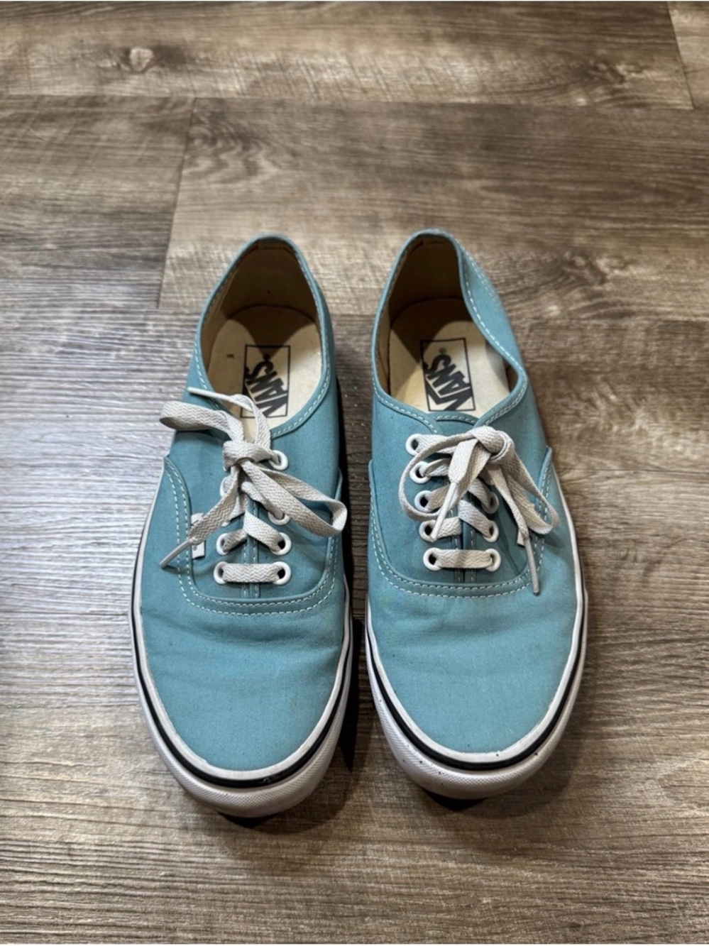 Vans Off The Wall Unisex Skate Shoes Green Canvas Lace Up Low Top M 8 W 9.5